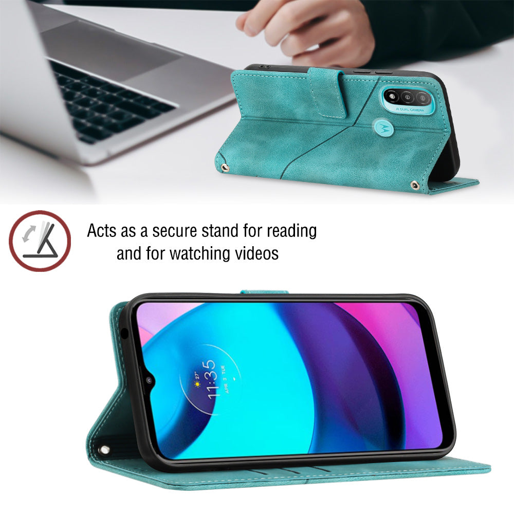 PT005 YB Imprinting Series-6 For Motorola Moto E20 E30 E40 Wallet Stand Cover Skin Touch PU Leather Phone Case PT005 YB Imprinting Series-6 For Motorola Moto E20 E30 E40 Wallet Stand Cover Skin Touch PU Leather Phone Case